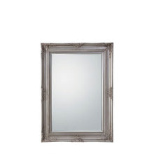 Load image into Gallery viewer, Solid wood silver painted hand carved framed Mirror
