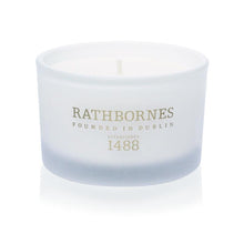 Load image into Gallery viewer, Rathbornes cedar, clove and amber travel candle
