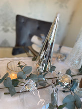 Load image into Gallery viewer, Silver embellished glass Christmas tree
