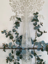 Load image into Gallery viewer, Glass Christmas tree with crushed glass and glitter detail.
