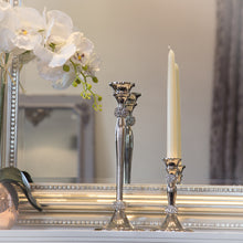 Load image into Gallery viewer, Small Embellished Diamonte Candle Stick
