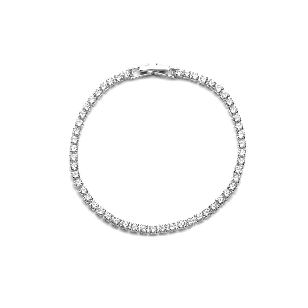 Cubic zirconia bracelet in silver