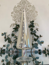 Load image into Gallery viewer, Silver embellished glass Christmas tree
